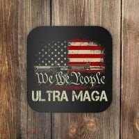 Ultra MAGA American Flag We The People 1776 Coaster thumb 0