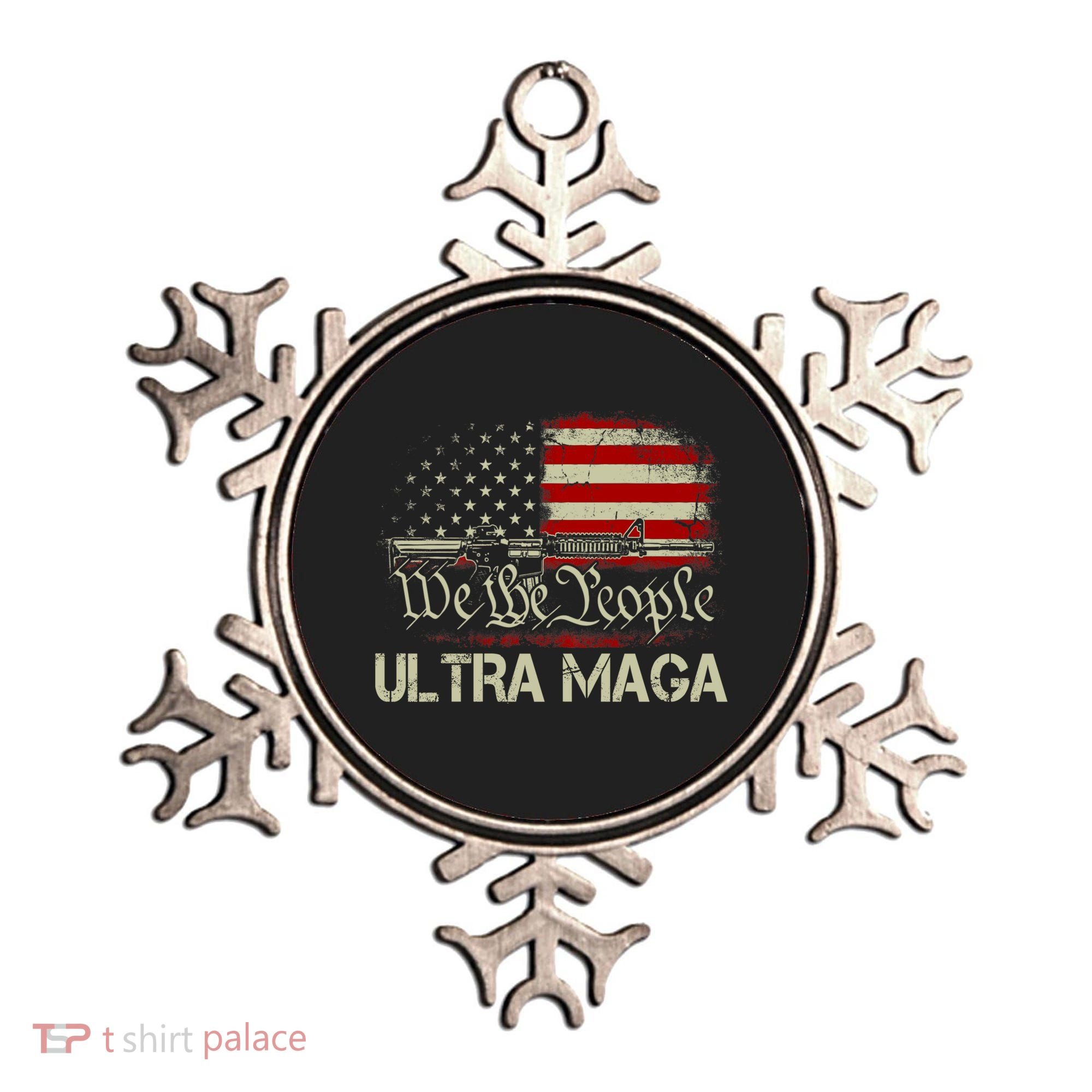 Ultra MAGA American Flag We The People 1776 Ornament