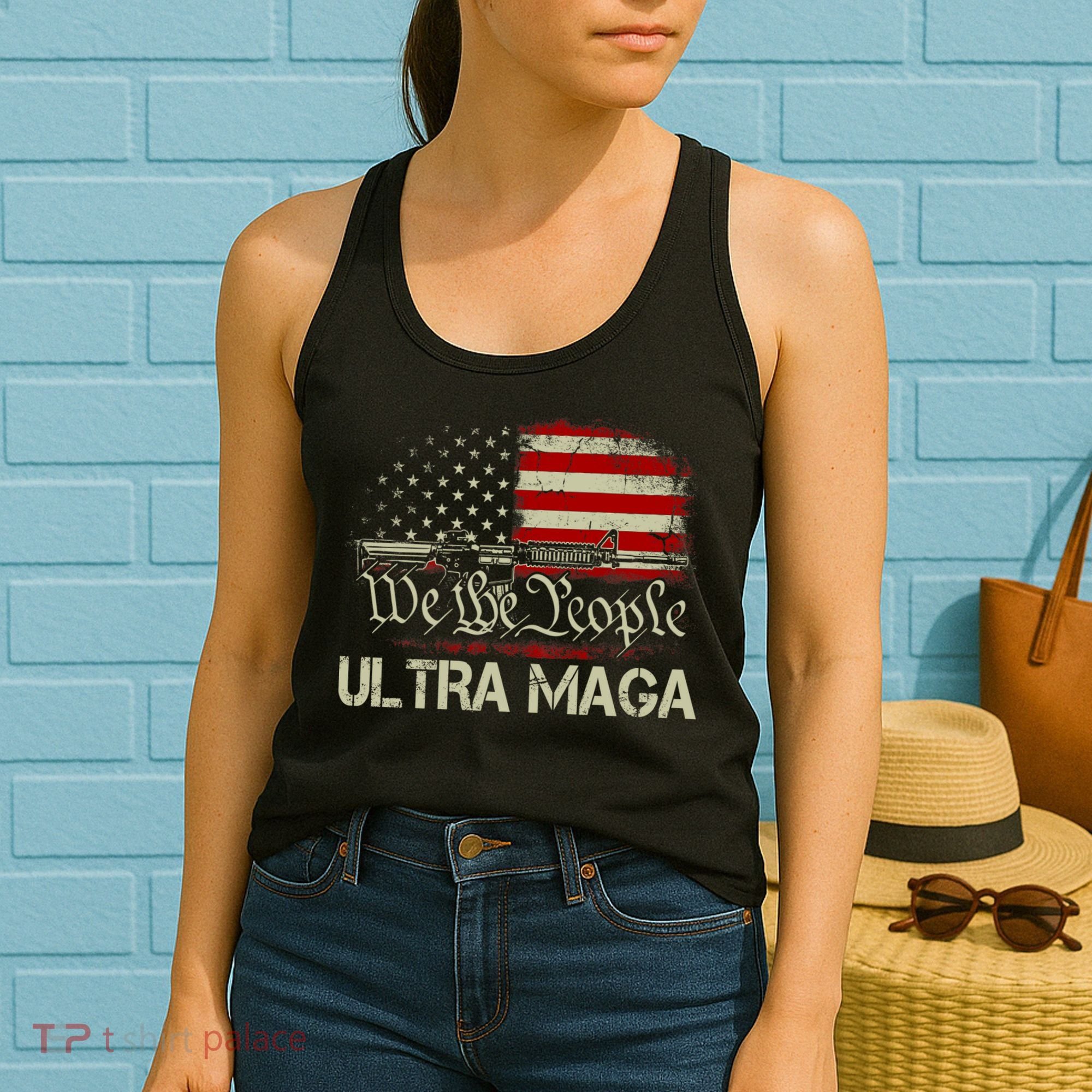 Ultra MAGA American Flag We The People 1776 Women's Tank Top