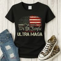 Ultra MAGA American Flag We The People 1776 Women's T-Shirt thumb 3