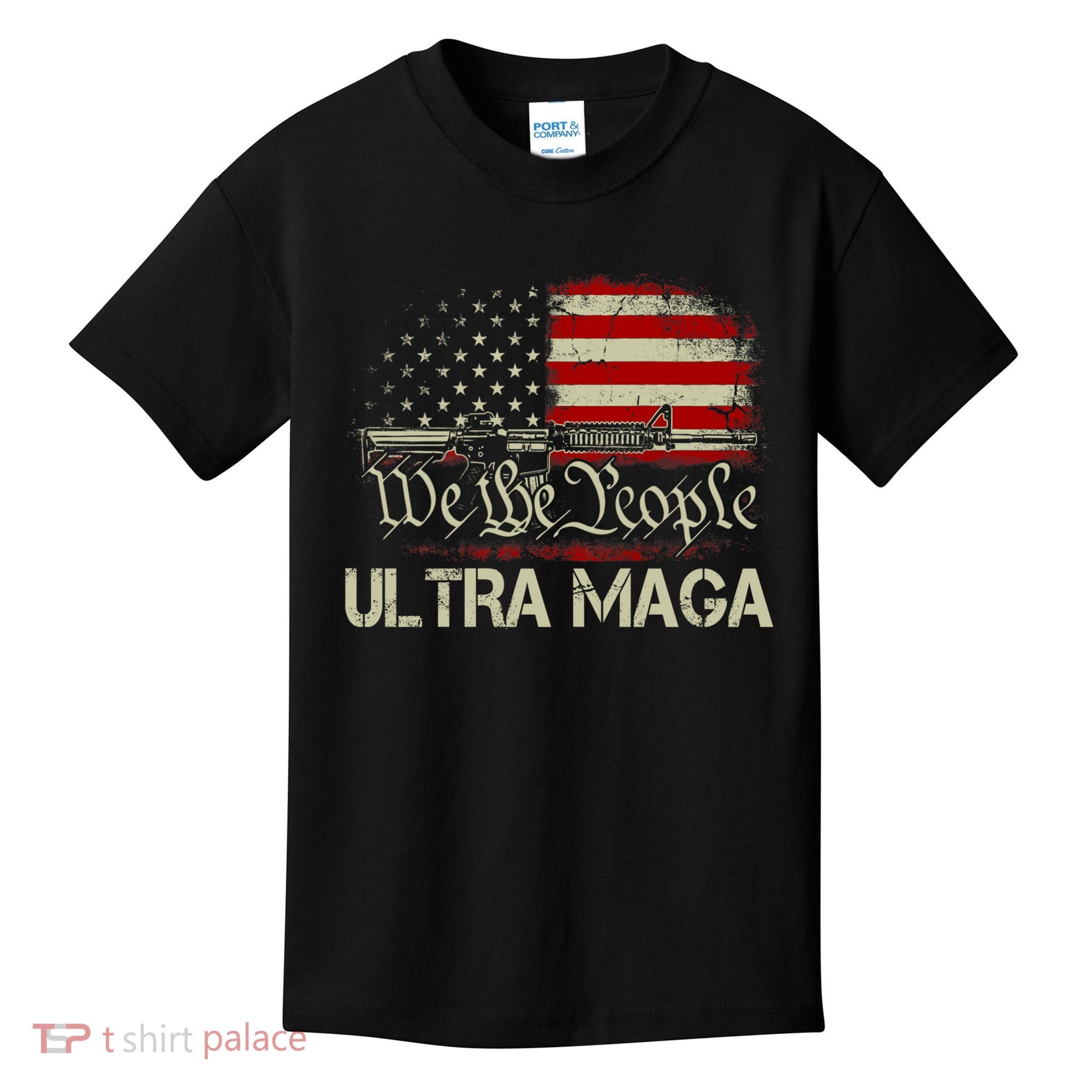 Ultra MAGA American Flag We The People 1776 Kids T-Shirt