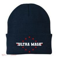 Ultra MAGA Anti Biden Parody Trump 2024 Beanie thumb 0