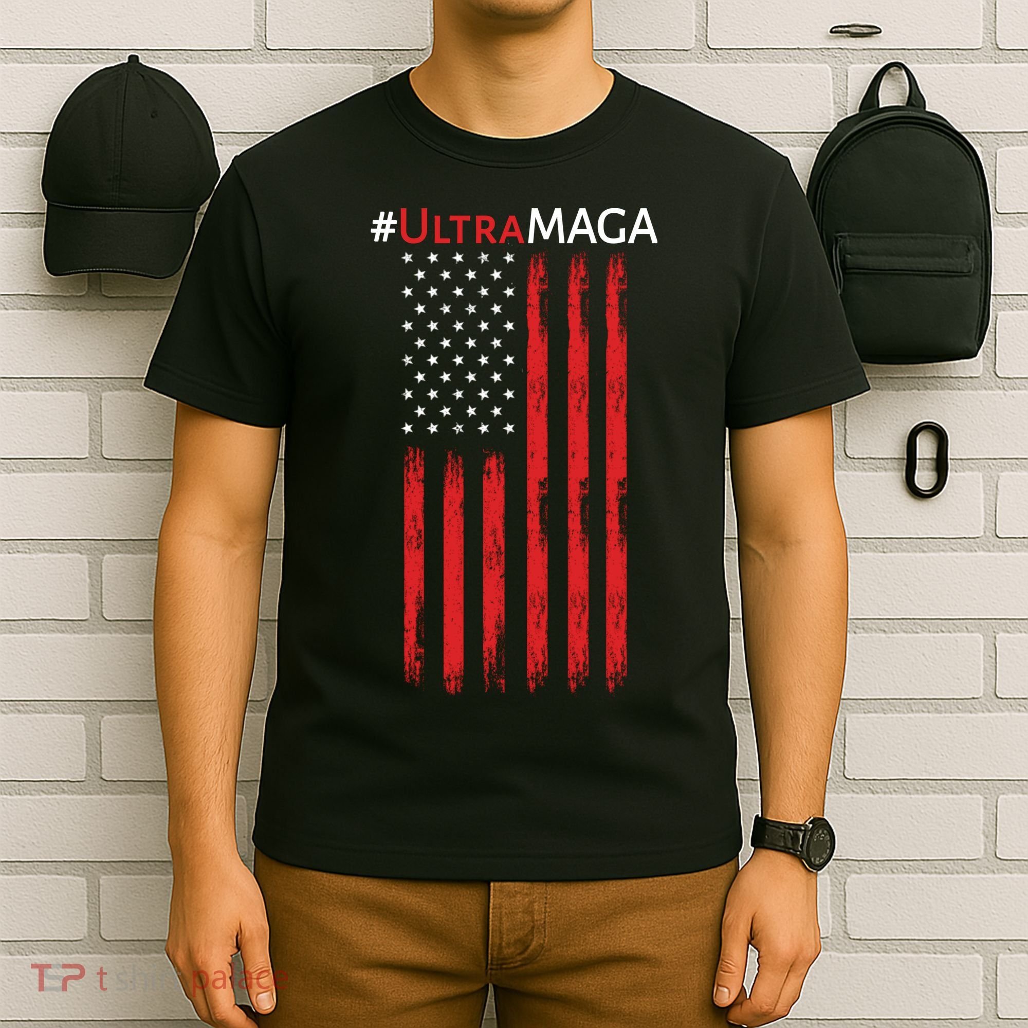 Ultra MAGA American Flag Ultra Maga Usa Flag T-Shirt