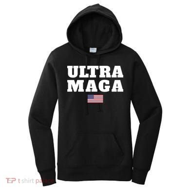 Ultra MAGA American Flag Women's Hoodie