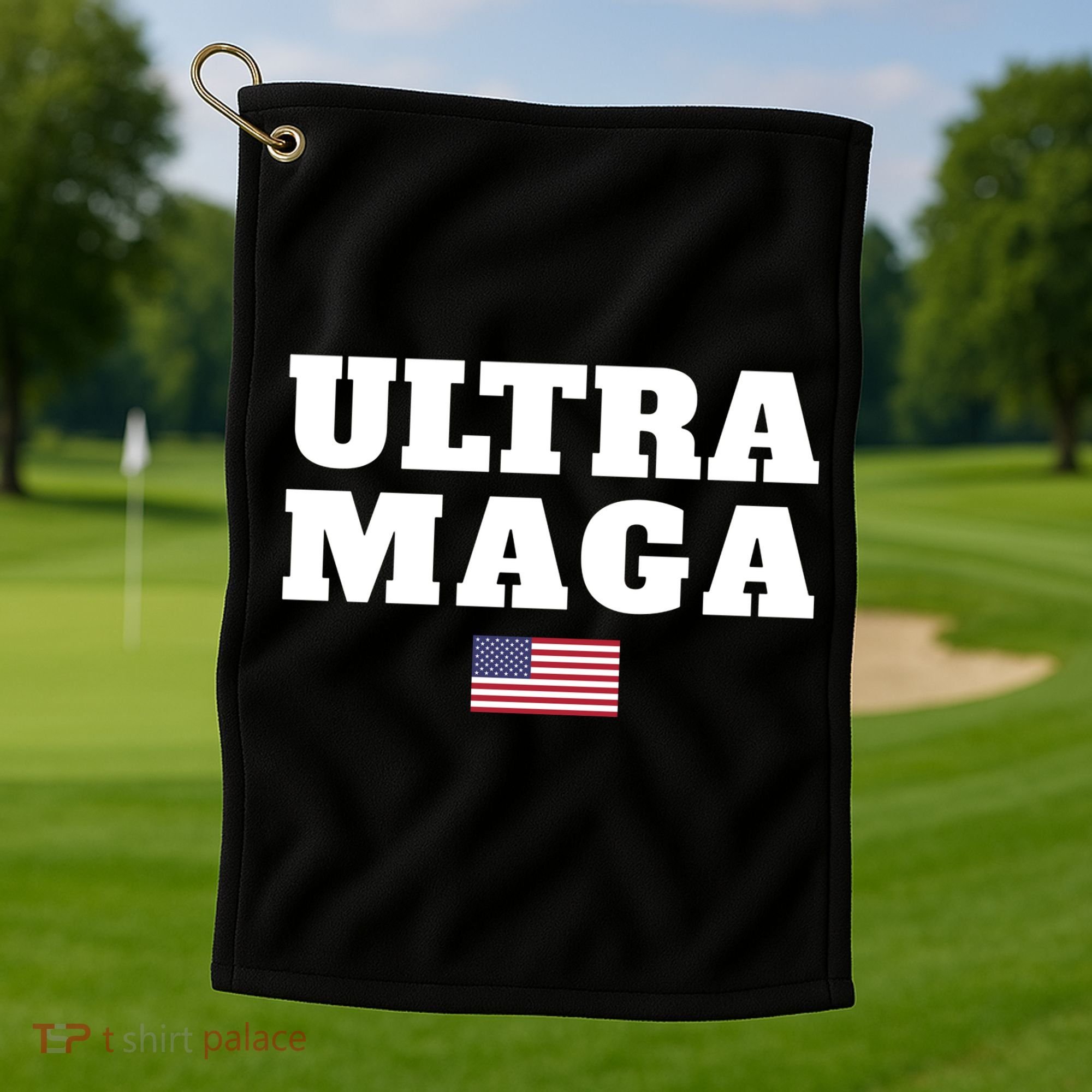 Ultra MAGA American Flag Golf Towel