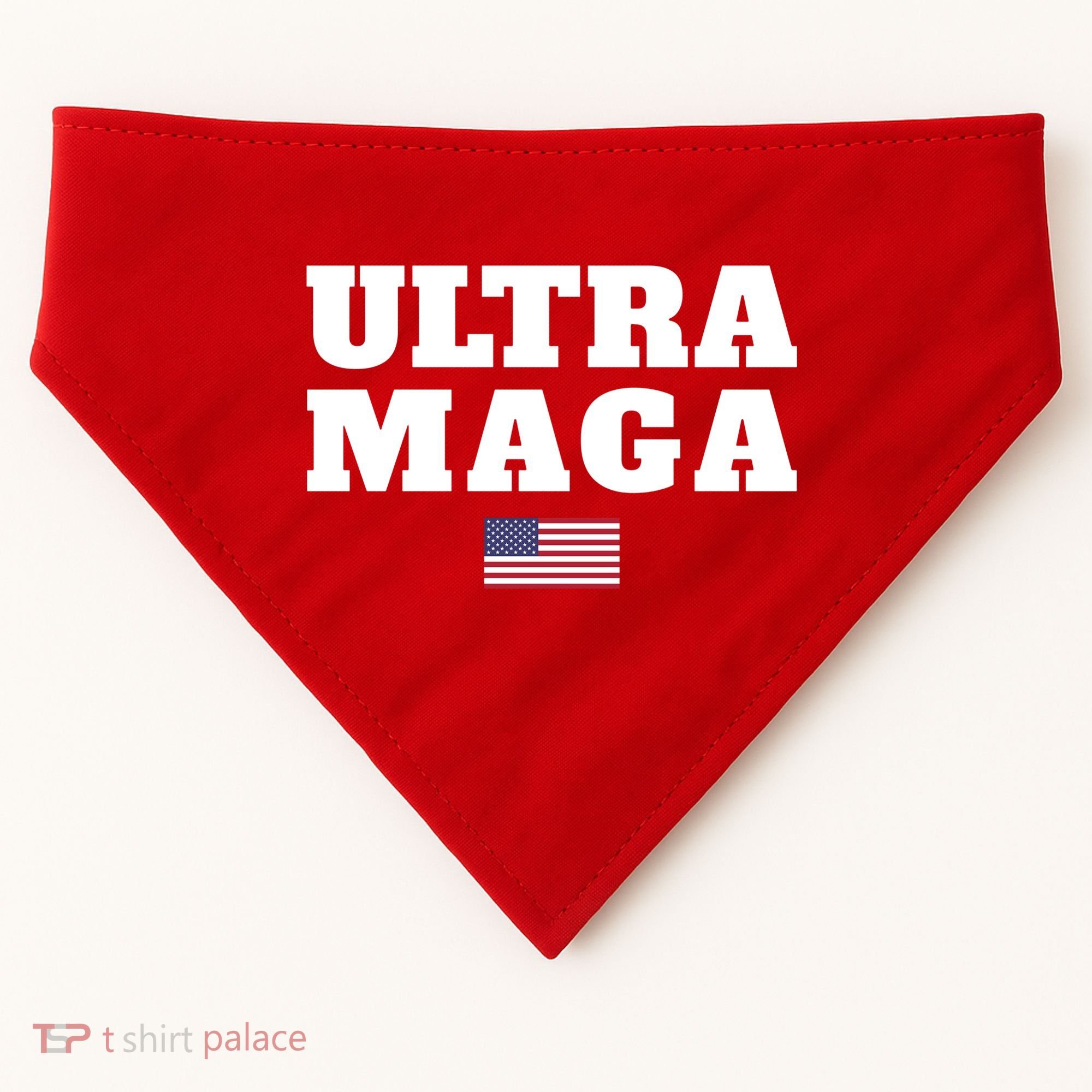 Ultra MAGA American Flag USA-Made Doggie Bandana