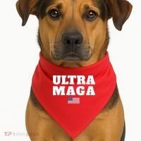 Ultra MAGA American Flag USA-Made Doggie Bandana thumb 1
