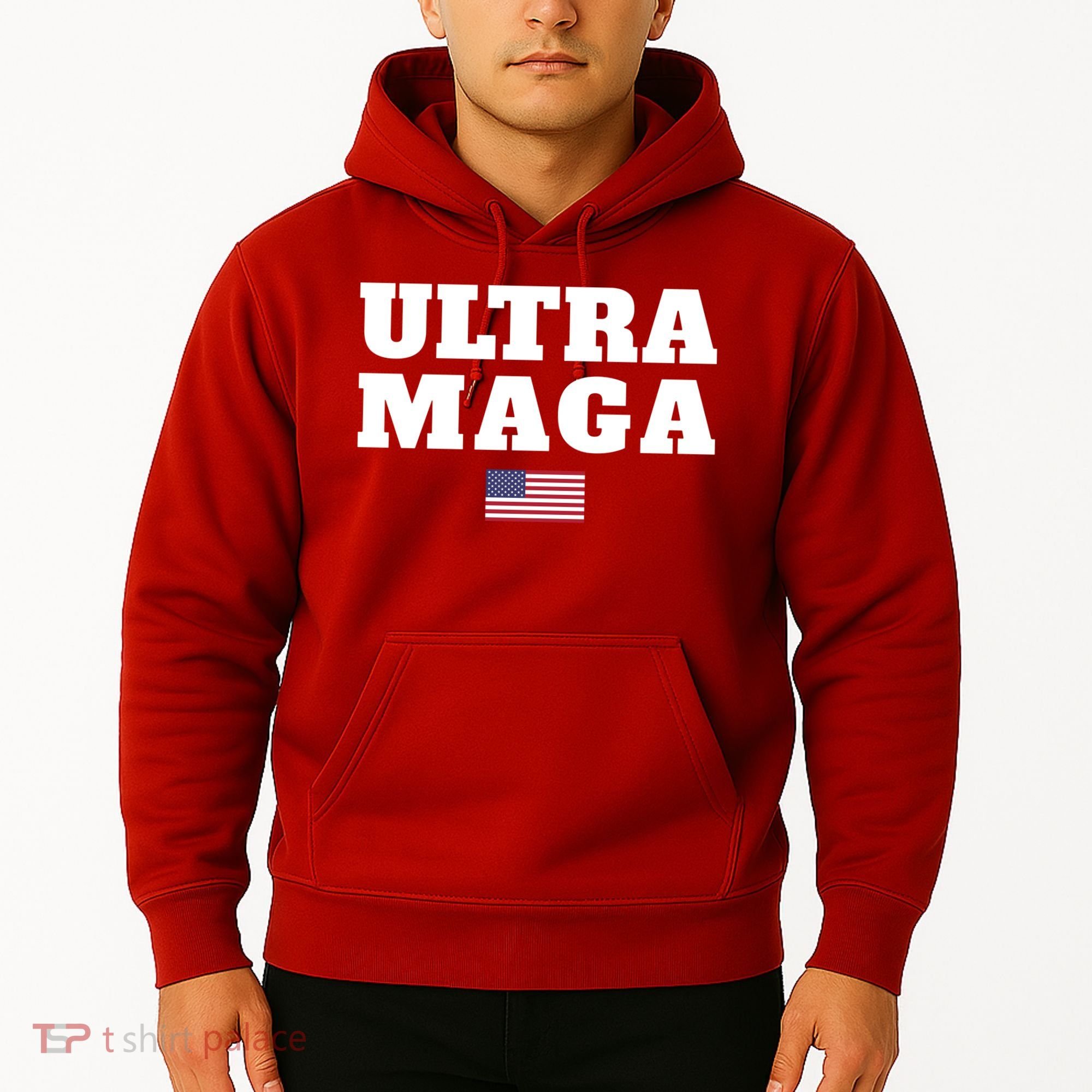 Ultra MAGA American Flag Hoodie