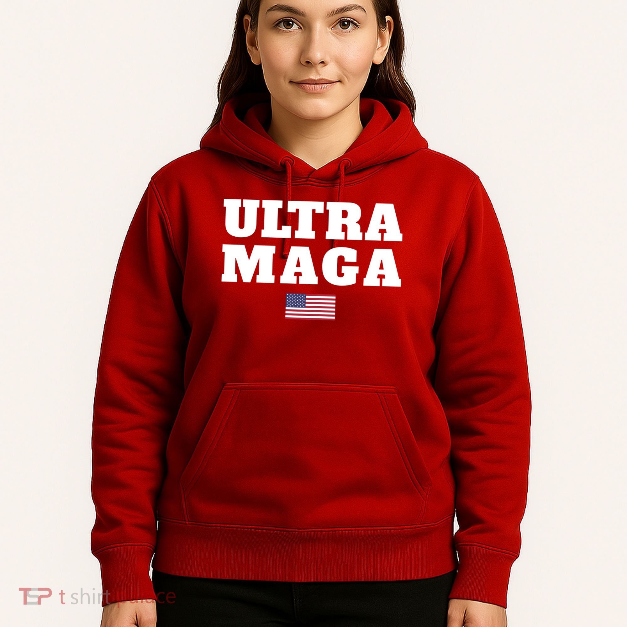 Ultra MAGA American Flag Hoodie