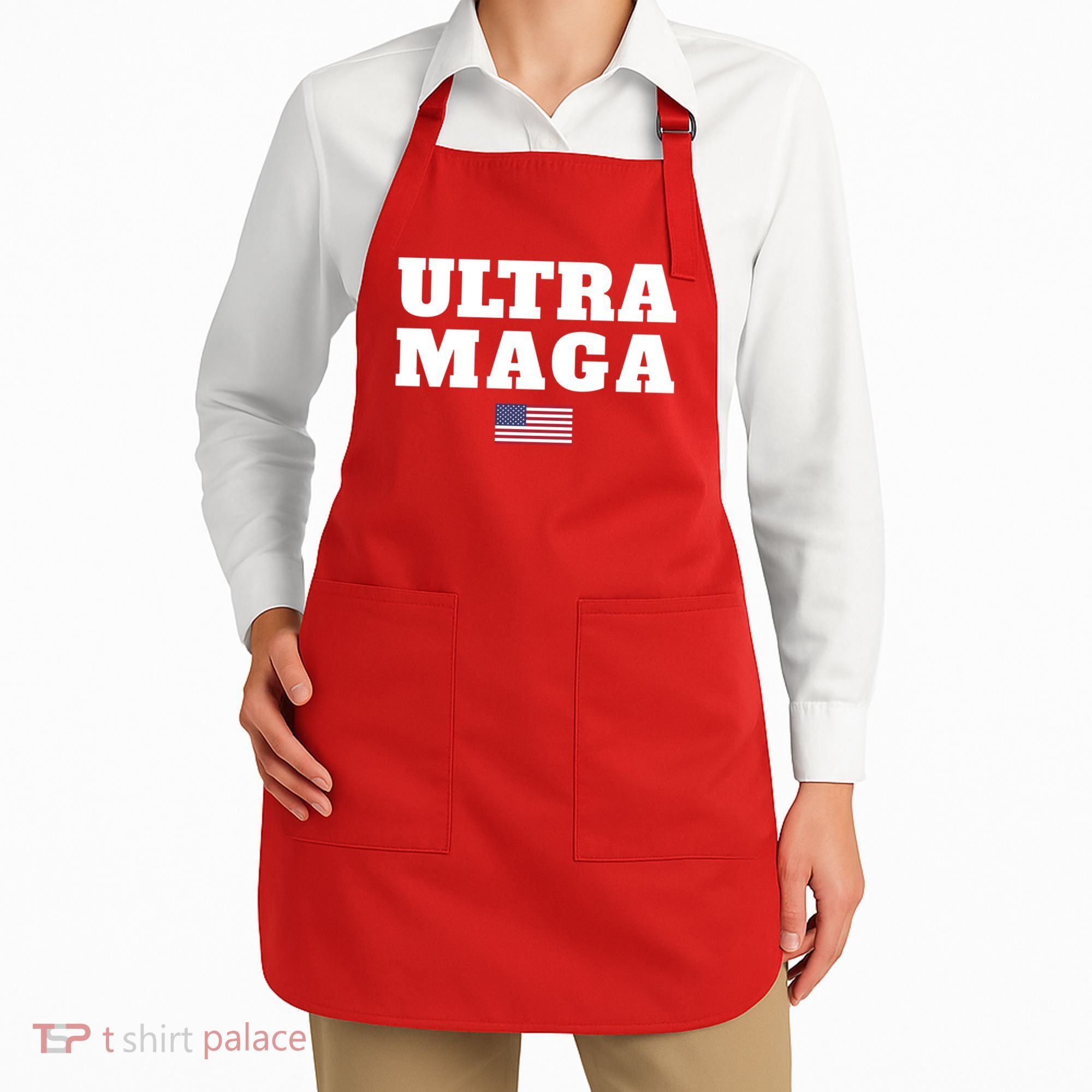 Ultra MAGA American Flag Apron