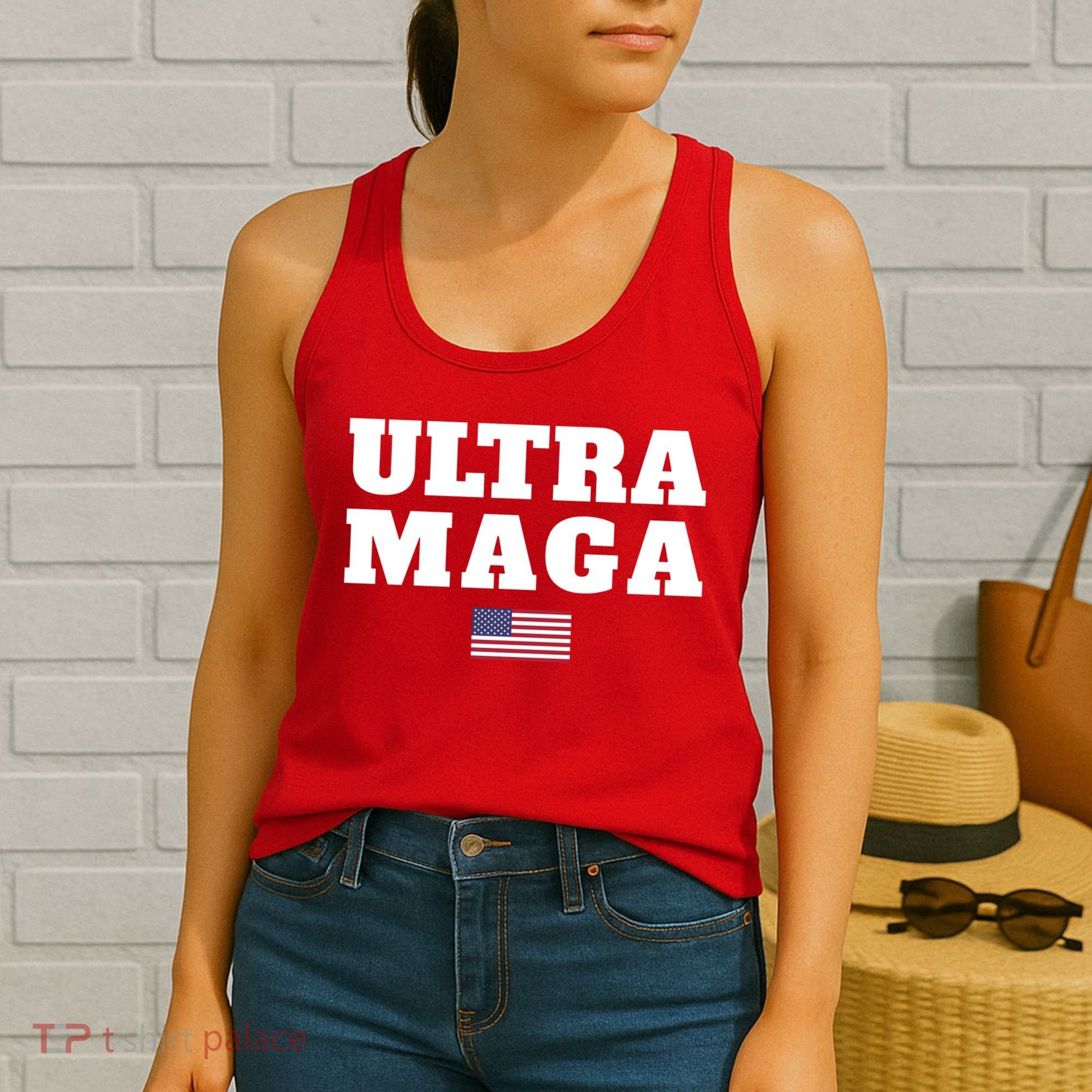 Ultra MAGA American Flag Women's Tank Top
