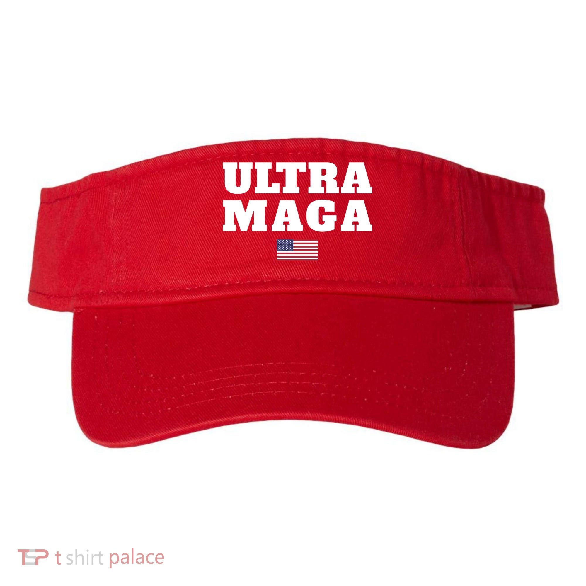 Ultra MAGA American Flag Visor