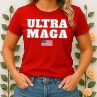 Ultra MAGA American Flag Women's T-Shirt thumb 2