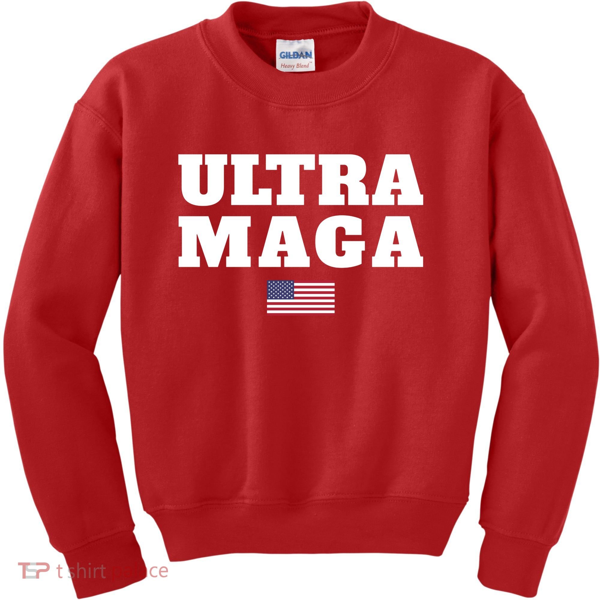 Ultra MAGA American Flag Kids Sweatshirt