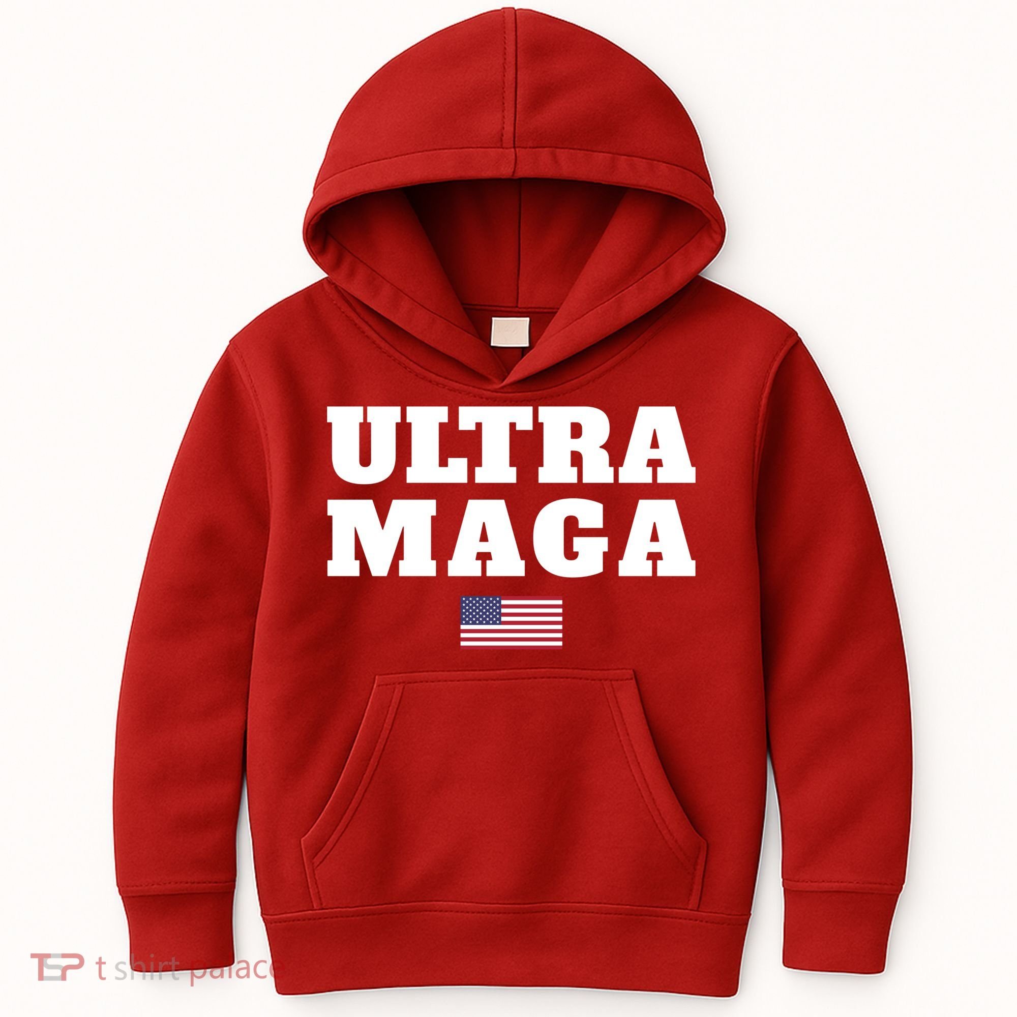 Ultra MAGA American Flag Kids Hoodie