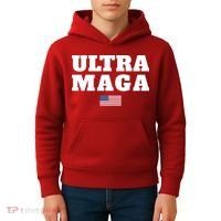 Ultra MAGA American Flag Kids Hoodie thumb 4
