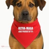 Ultra Maga And Proud Of It USA-Made Doggie Bandana thumb 1