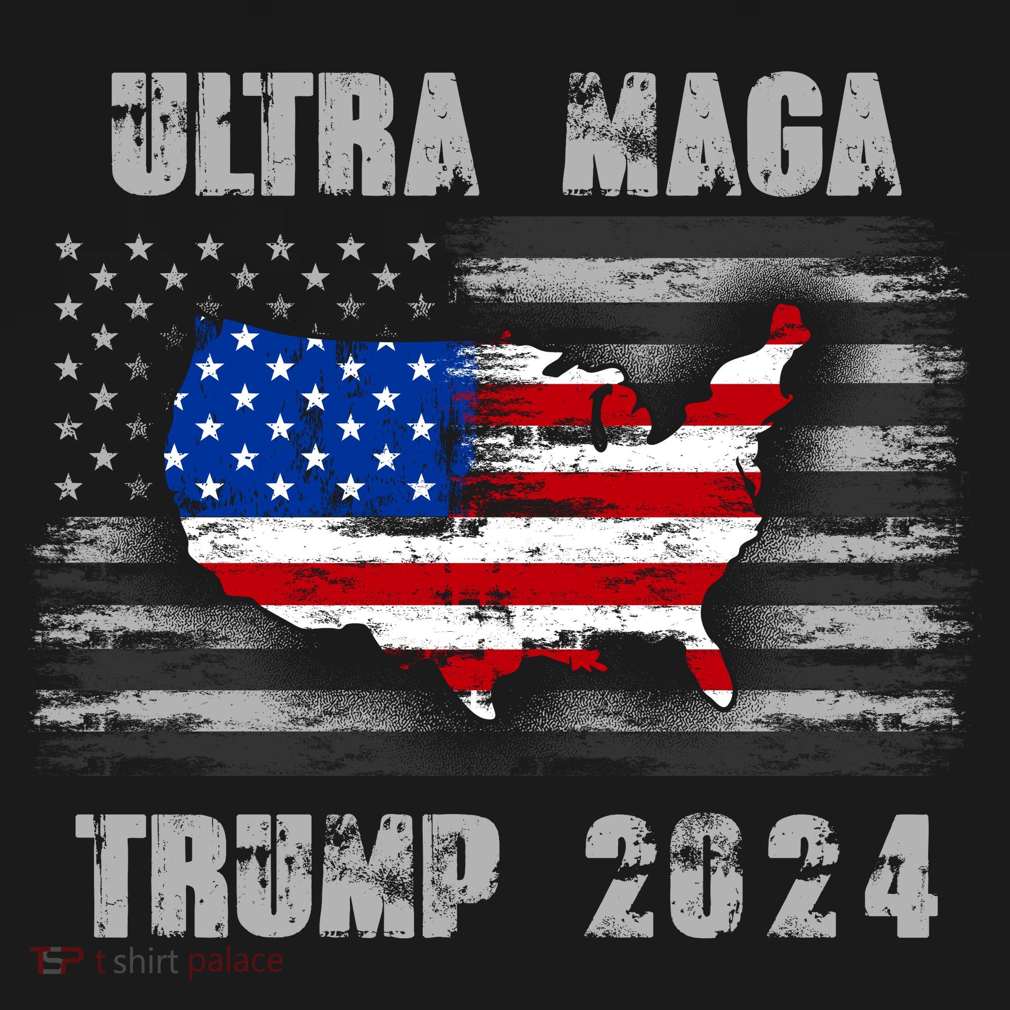 Ultra MAGA Betsy USA Flag Trump 2024 Anti Biden T-Shirt