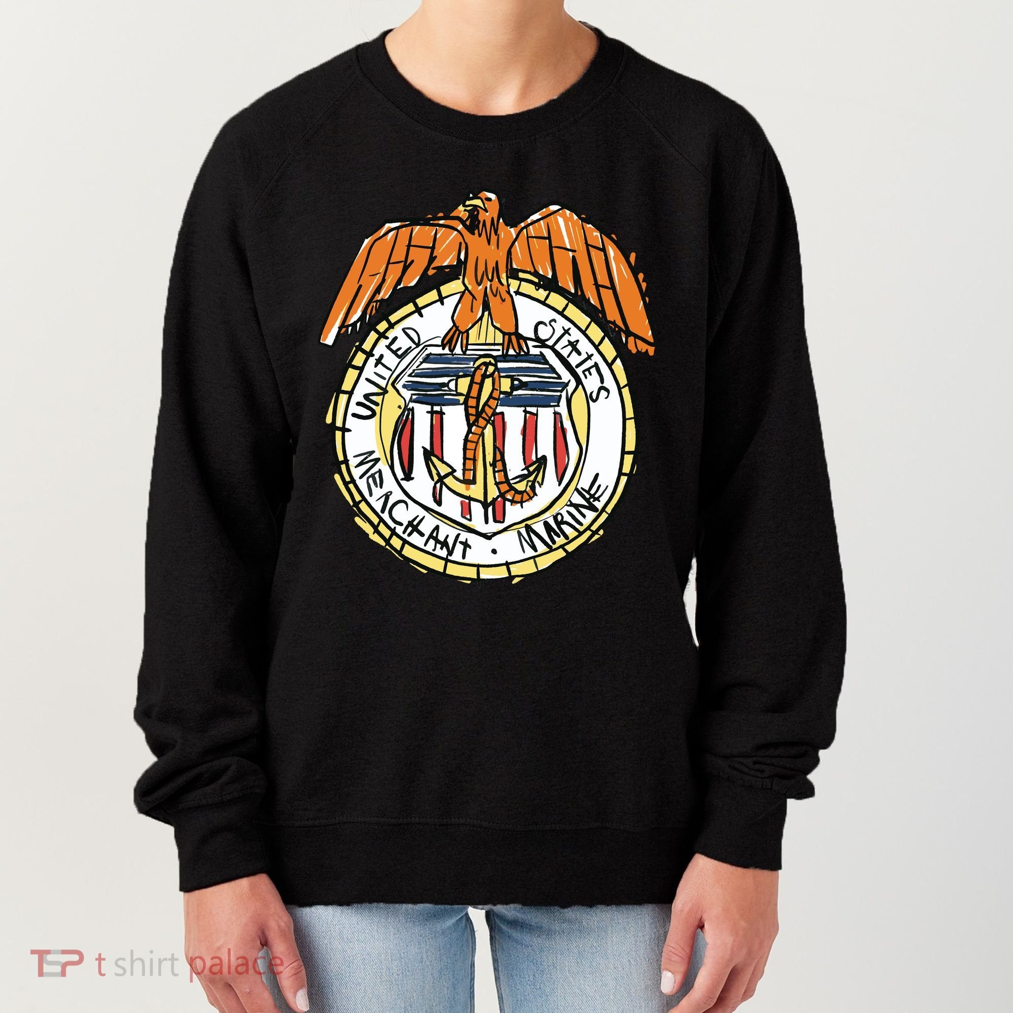 USA Marine Badge Doodle Women's Sweatshirt