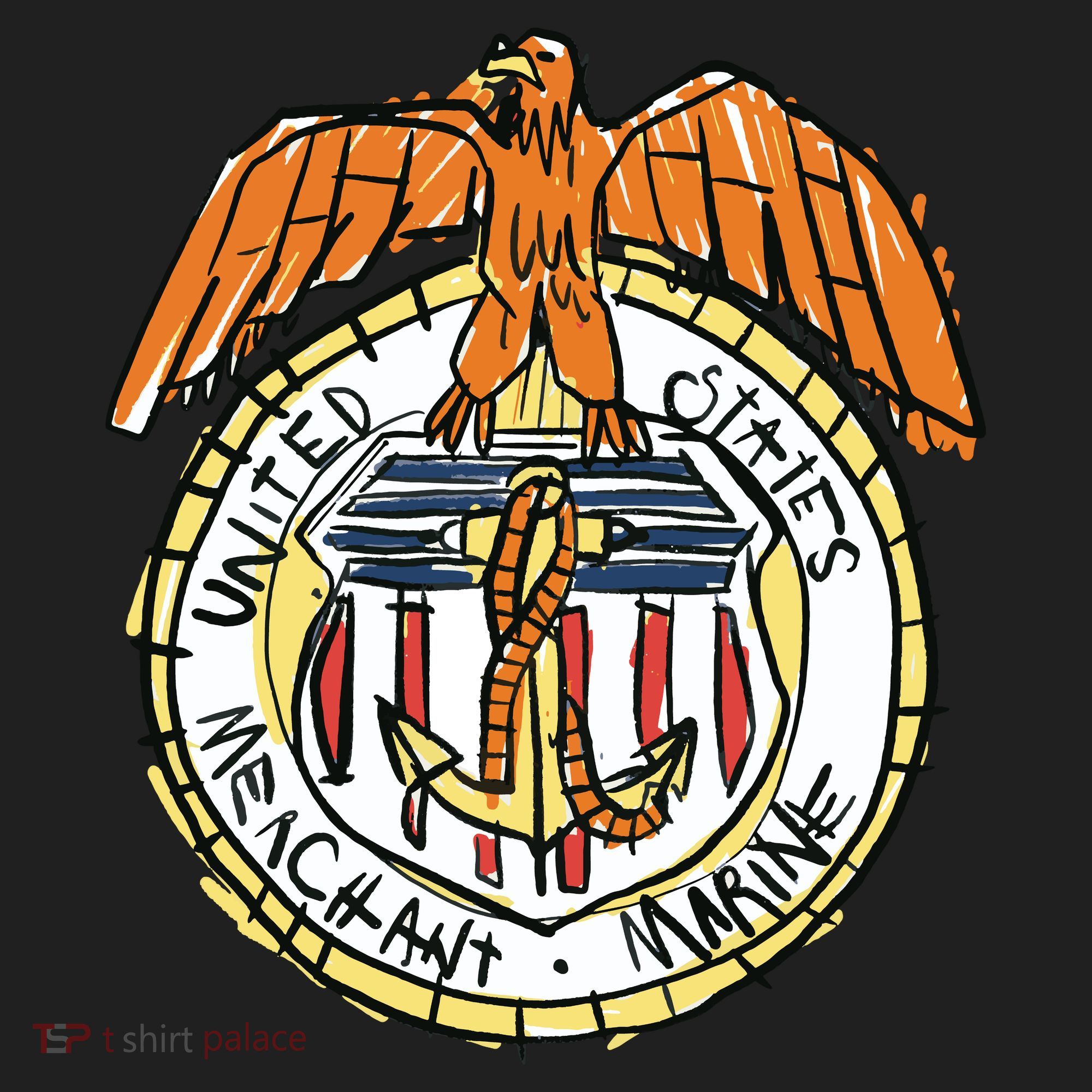 USA Marine Badge Doodle Women's Sweatshirt