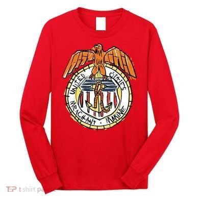 USA Marine Badge Doodle Long Sleeve Shirt