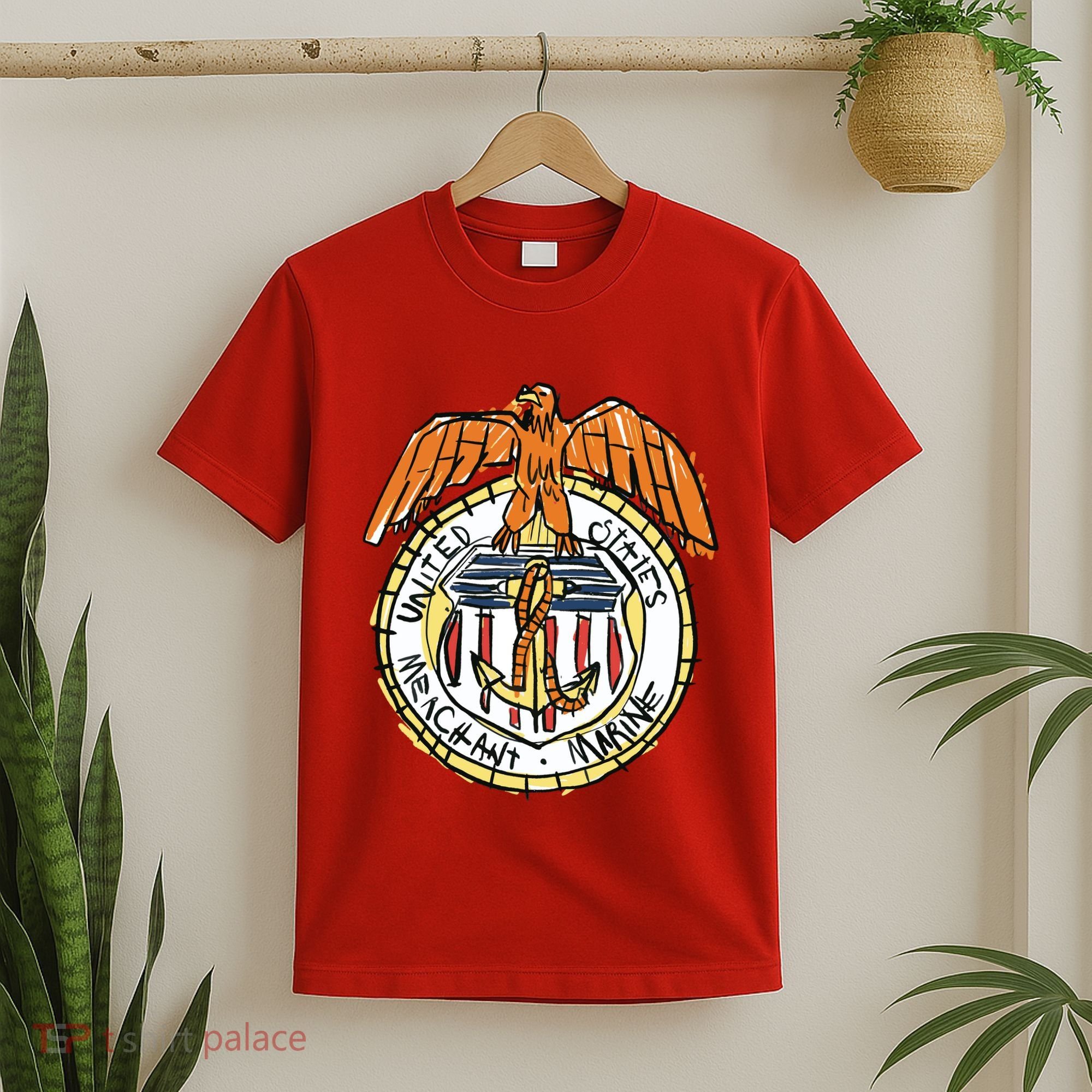USA Marine Badge Doodle T-Shirt