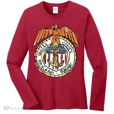 USA Marine Badge Doodle Women's Long Sleeve Shirt