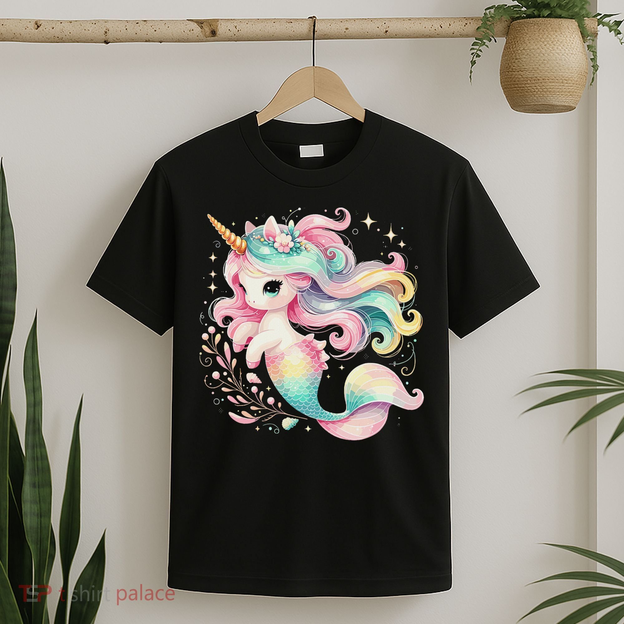 Unicorn Mermaid Birthday Party Girl Mermicorn T-Shirt