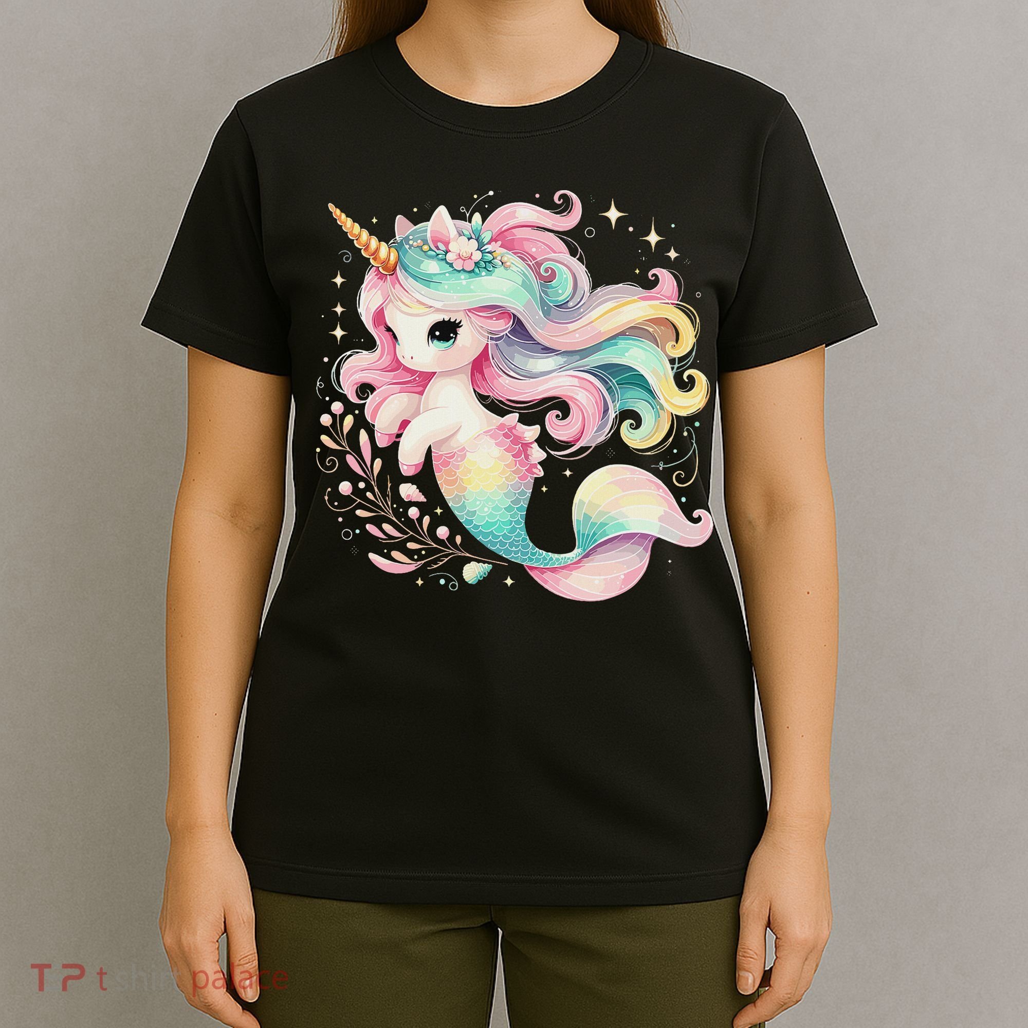 Unicorn Mermaid Birthday Party Girl Mermicorn T-Shirt