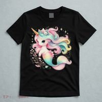Unicorn Mermaid Birthday Party Girl Mermicorn T-Shirt thumb 5