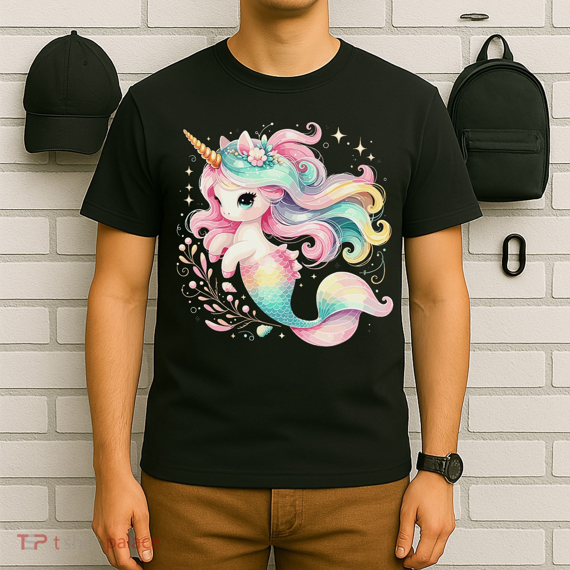 Unicorn Mermaid Birthday Party Girl Mermicorn T-Shirt