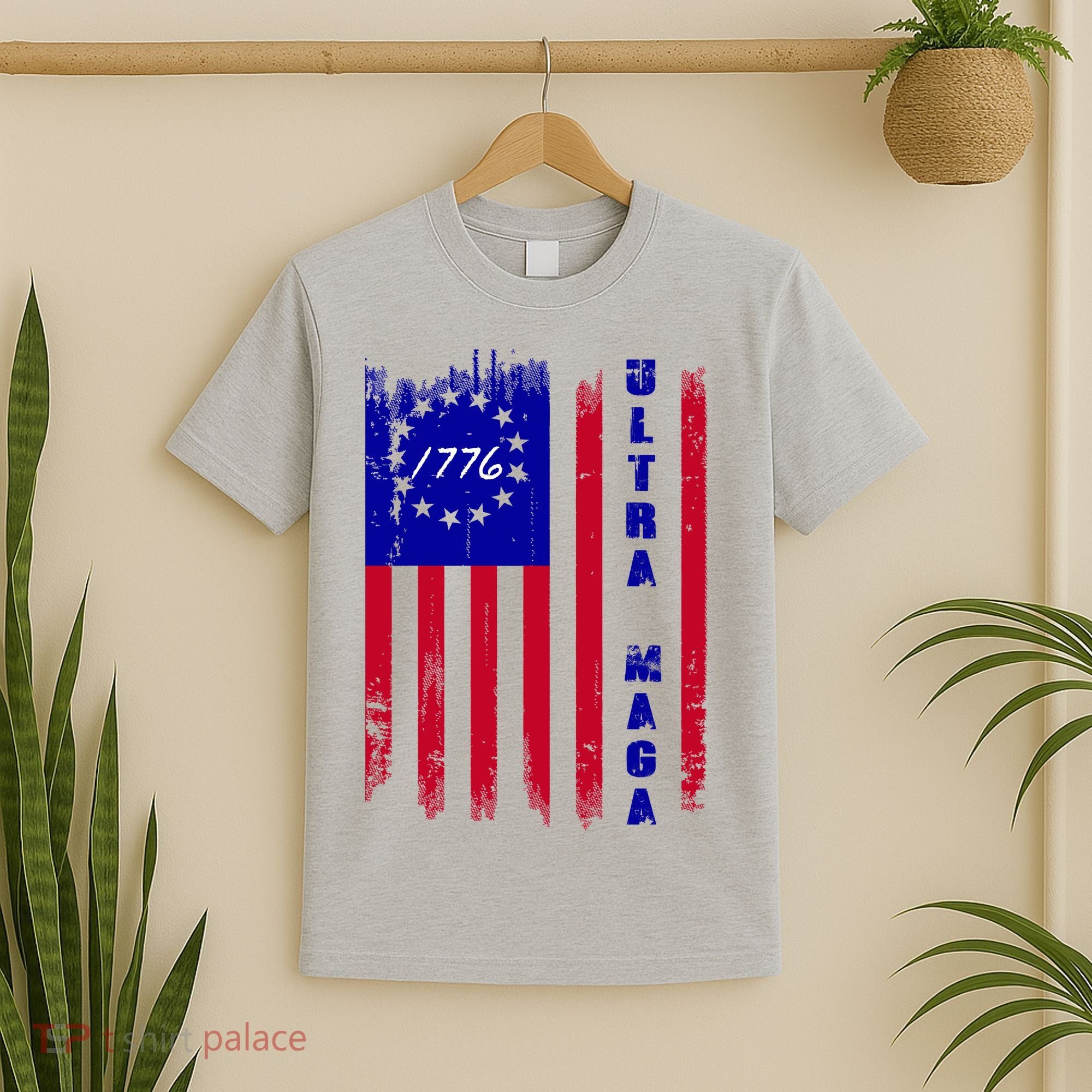 Ultra MAGA Betsy Ross USA Flag Trump 2024 Anti Biden T-Shirt