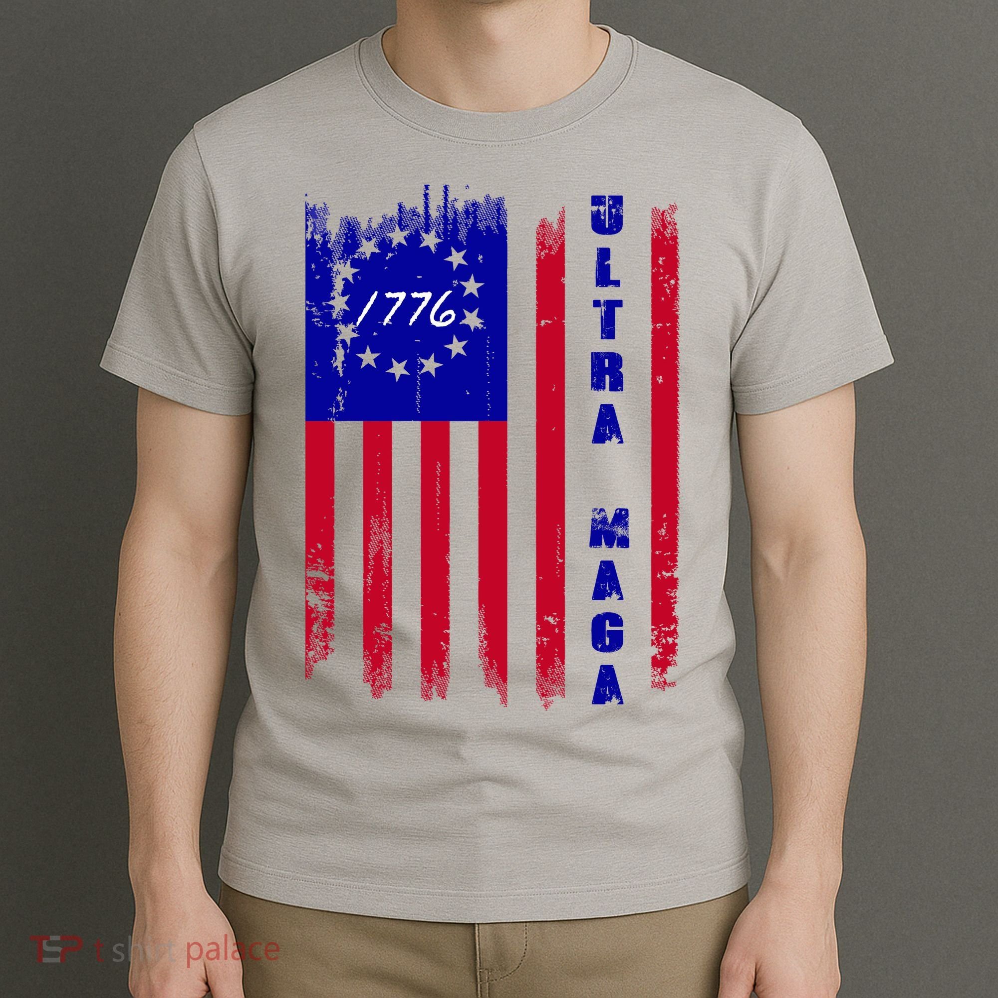 Ultra MAGA Betsy Ross USA Flag Trump 2024 Anti Biden T-Shirt