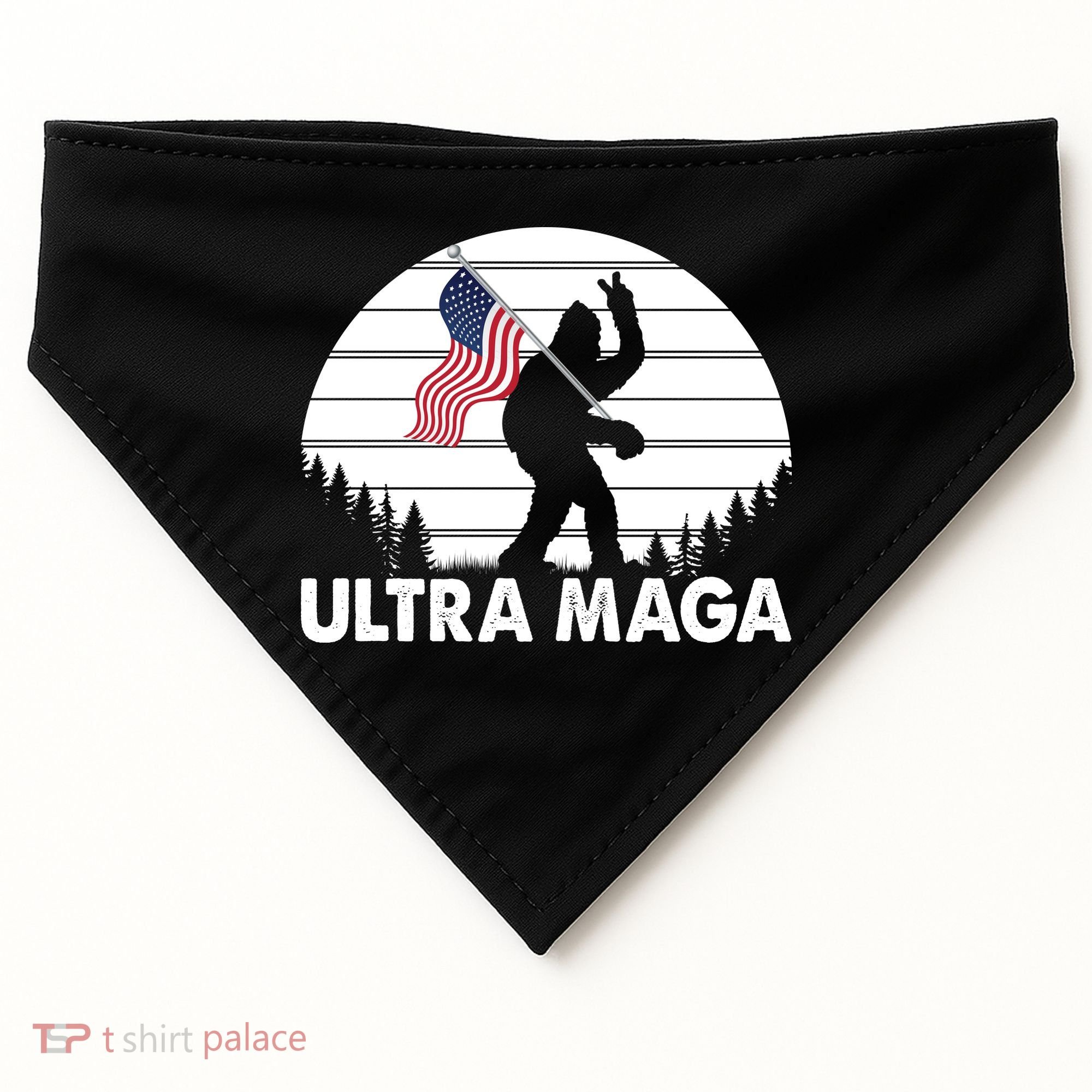 Ultra Maga Big Foot Sasquatch USA-Made Doggie Bandana
