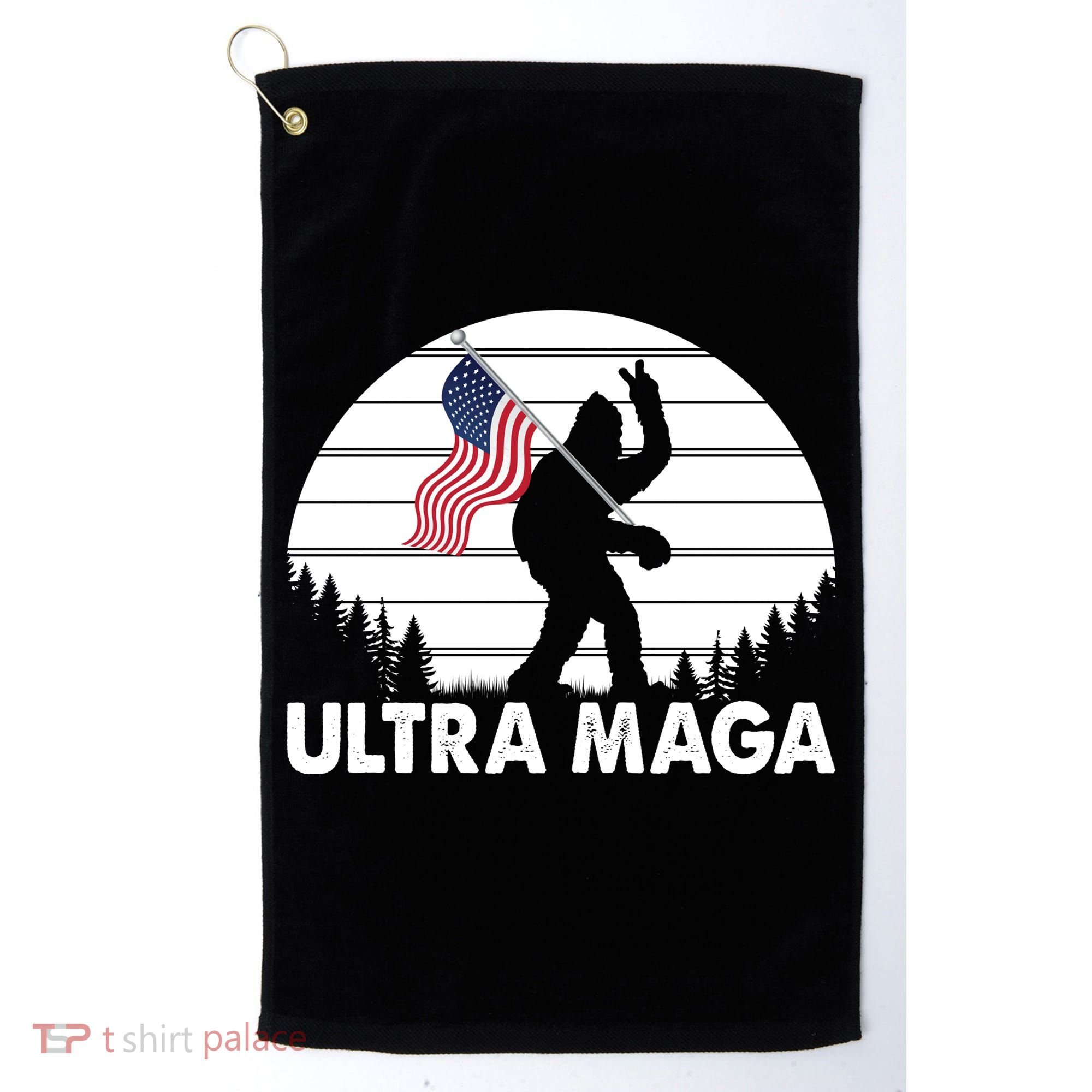 Ultra Maga Big Foot Sasquatch Golf Towel