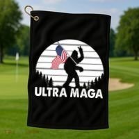 Ultra Maga Big Foot Sasquatch Golf Towel thumb 1