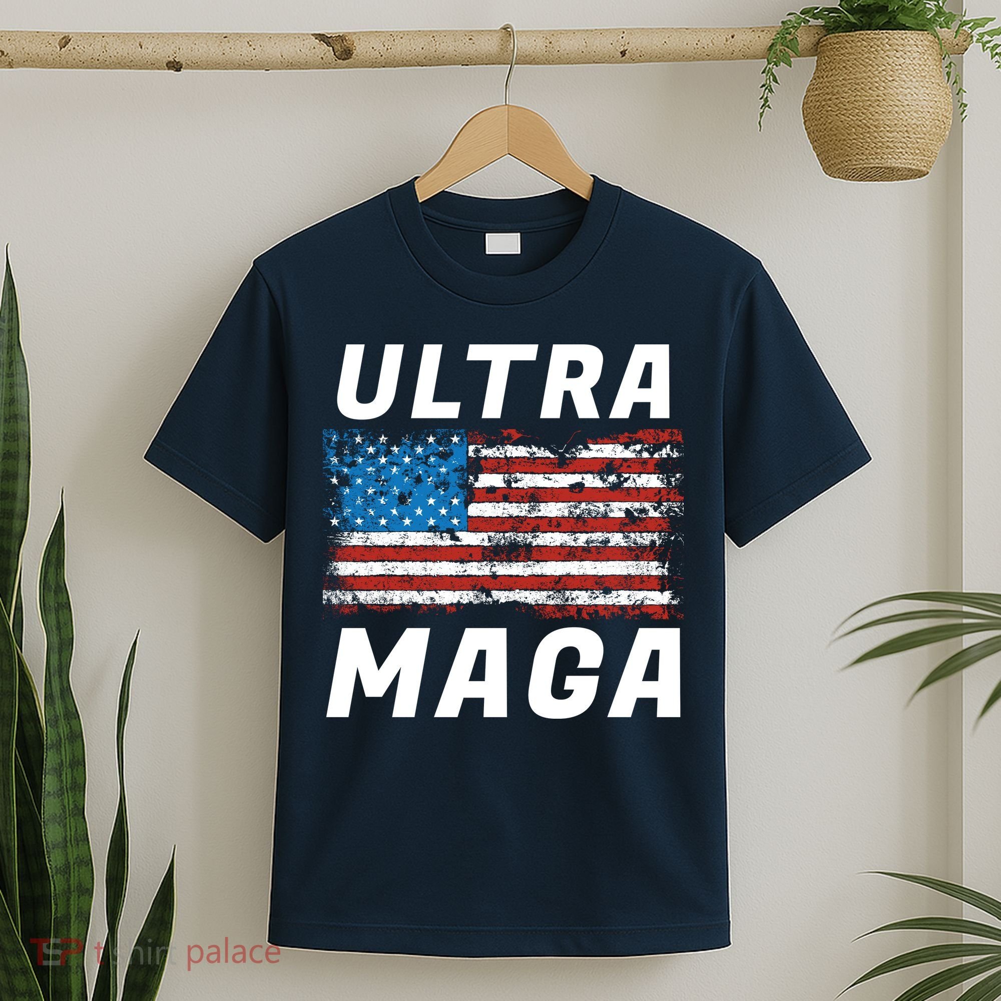 Ultra MAGA Bold United States Of America USA Flag T-Shirt