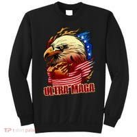 Ultra MAGA Bald Eagle Anti Biden Trump 2024 USA America Sweatshirt thumb 0
