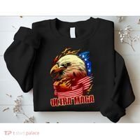 Ultra MAGA Bald Eagle Anti Biden Trump 2024 USA America Sweatshirt thumb 2