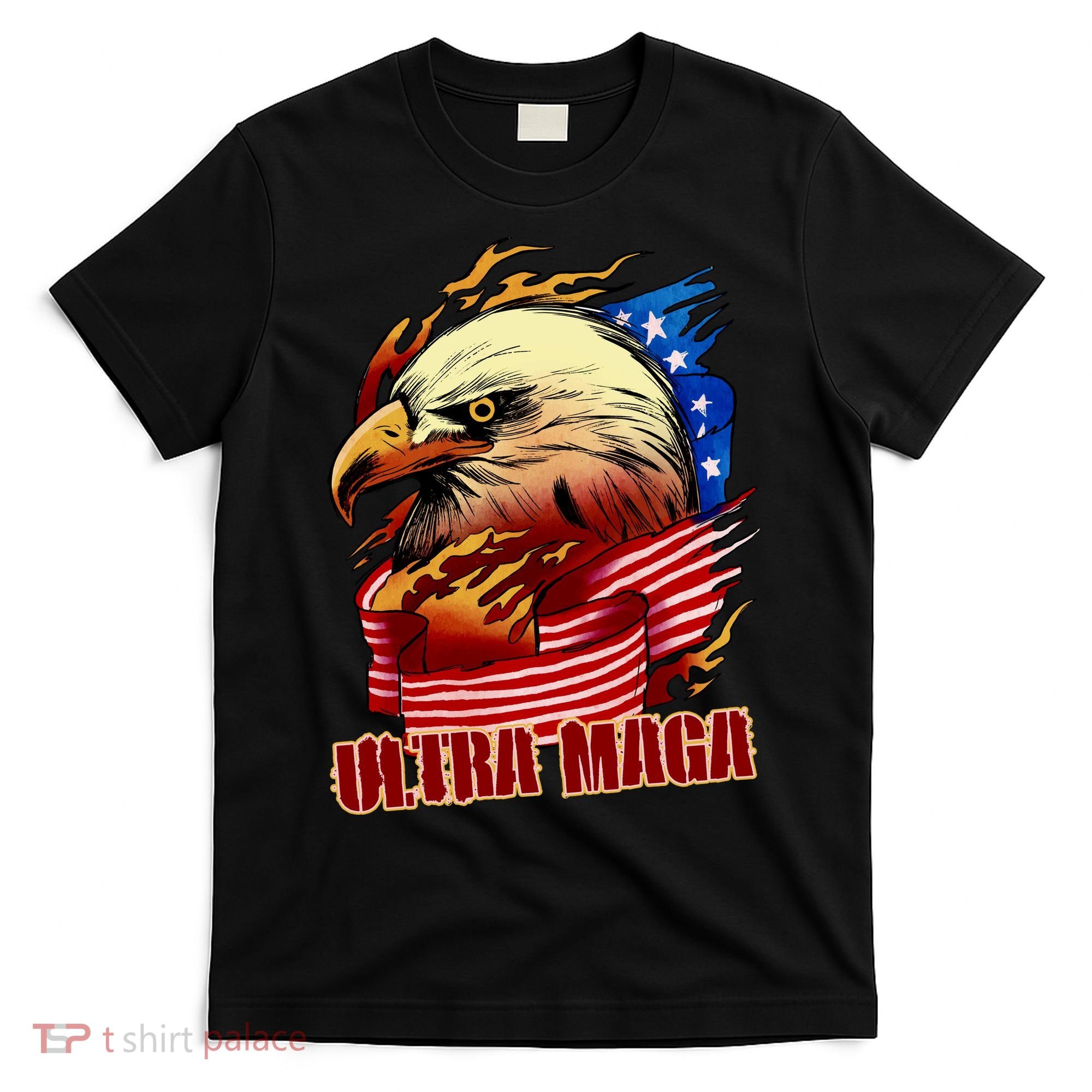 Ultra MAGA Bald Eagle Anti Biden Trump 2024 USA America T-Shirt