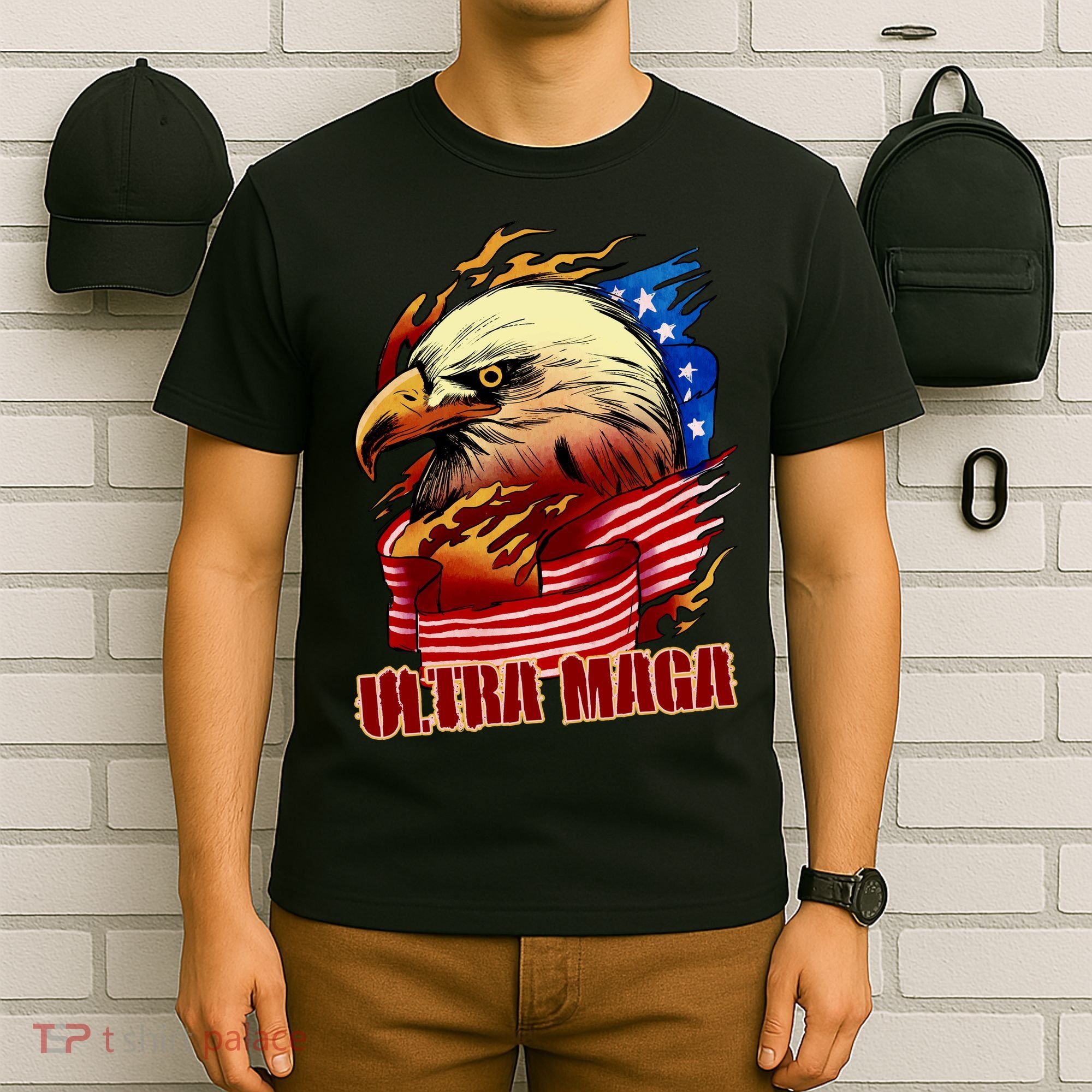 Ultra MAGA Bald Eagle Anti Biden Trump 2024 USA America T-Shirt
