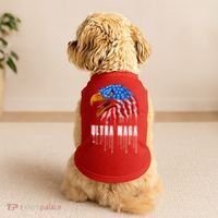 Ultra MAGA Bald Eagle Bloody Splatter Trump 2024 Anti Biden Doggie Tank thumb 2