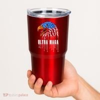 Ultra MAGA Bald Eagle Bloody Splatter Trump 2024 Anti Biden Tumbler thumb 2
