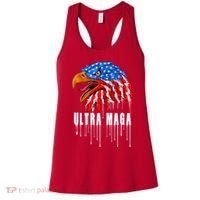 Ultra MAGA Bald Eagle Bloody Splatter Trump 2024 Anti Biden Women's Tank Top thumb 0