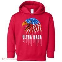 Ultra MAGA Bald Eagle Bloody Splatter Trump 2024 Anti Biden Toddler Hoodie thumb 0