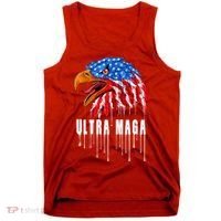 Ultra MAGA Bald Eagle Bloody Splatter Trump 2024 Anti Biden Tank Top thumb 0