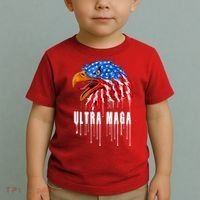 Ultra MAGA Bald Eagle Bloody Splatter Trump 2024 Anti Biden Toddler T-Shirt thumb 2