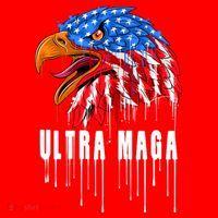 Ultra MAGA Bald Eagle Bloody Splatter Trump 2024 Anti Biden Kids Hoodie thumb 5