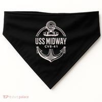 Uss Midway Cvb41 Aircraft Carrier Uss Midway USA-Made Doggie Bandana thumb 0