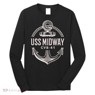 Uss Midway Cvb41 Aircraft Carrier Uss Midway Long Sleeve Shirt